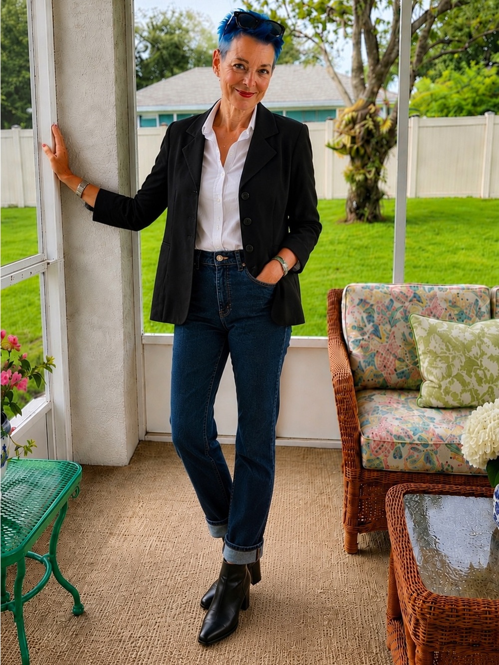 Vintage 80s Briggs New York Black Oversized Blazer USA Made Medium